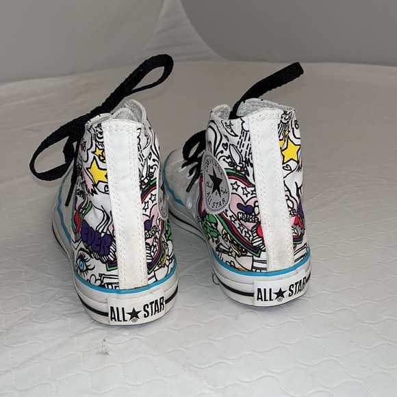 Converse Custom Unicorn Horse white multicolor high top sneakers - Picture 3 of 11